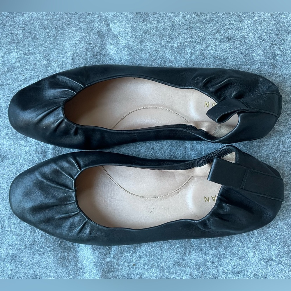 Cole Haan Black Leather Ballet Flats
